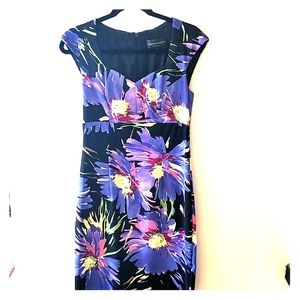 Floral cap sleeve dress